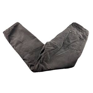 Woolrich Women's 1435 Black Canvas fleece Lined Jeans Size 12 Warm Thick 32x29